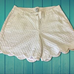 SOLD C & I Plus Size Shelby Scalloped Hem Shorts